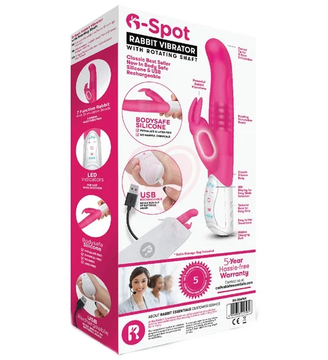 Вибратор хай-тек для стимуляции зоны G Rabbit розовый фото 2