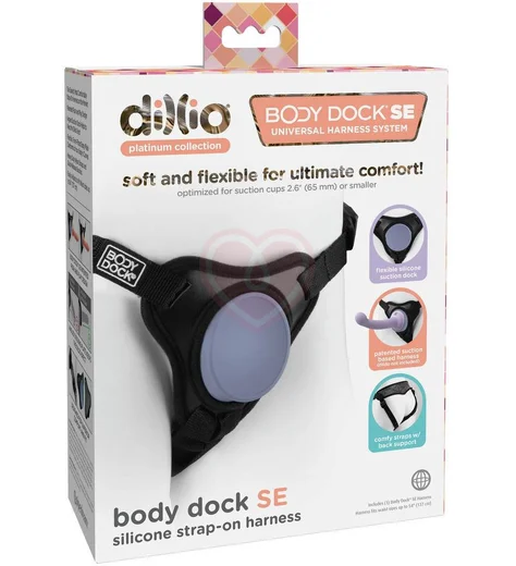 Пояс для страпона с присоской Body Dock SE черный фото 3