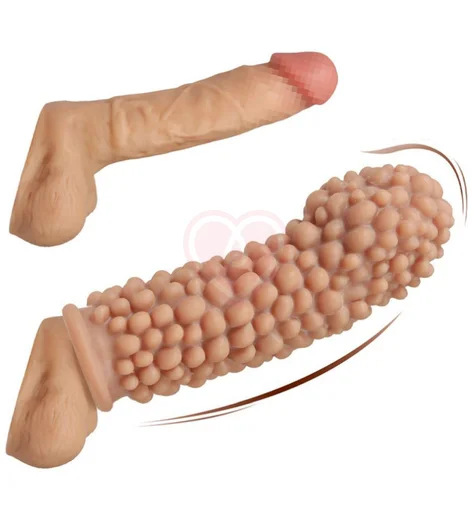 Стимулирующая насадка с крупными пузырьками Kokos Penis Sleeve PS005-L фото 2