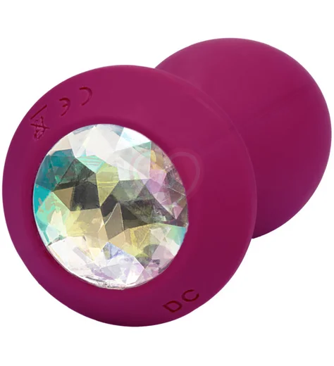 Анальная пробка с кристаллом и вибрацией Power Gem Vibrating Crystal Probe розовая фото 7
