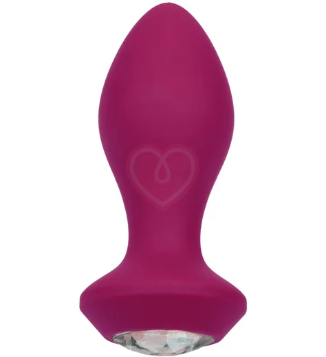 Анальная пробка с кристаллом и вибрацией Power Gem Vibrating Crystal Probe розовая фото 8