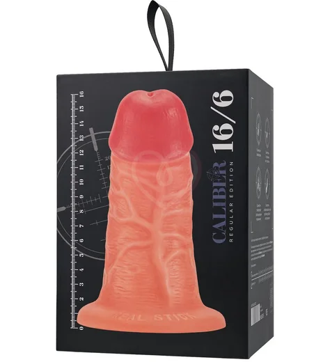 Реалистичный фаллоимитатор на присоске RealStick Caliber 16-6 телесный фото 12