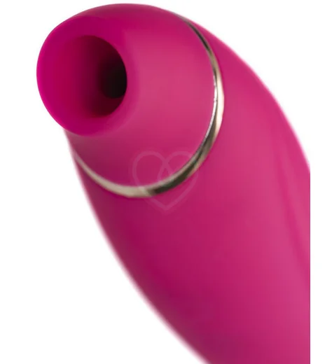 Вакуумно-волновой стимулятор клитора с хвостиком-вибратором Jos Danvi розовый фото 6