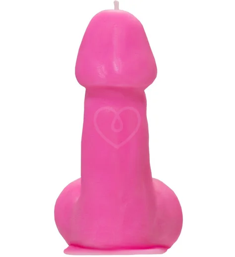 Декоративная свеча в форме члена Pecado розовая 47 г фото 3