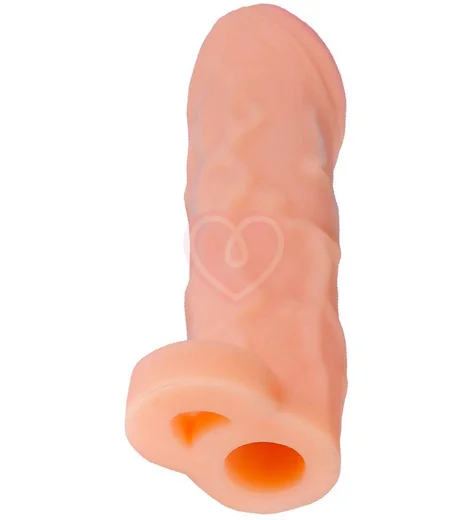 Насадка удлинитель с кольцом на мошонку Lola Games Super Hero Champion телесный фото 2