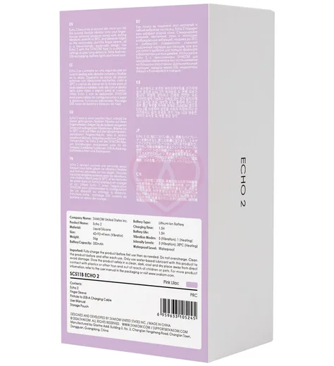 Вибратор на пальцы с нагревом Svakom Echo 2 сиреневый фото 7