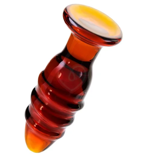 Стеклянная анальная пробка Sexus Glass Cinnamon фото 3
