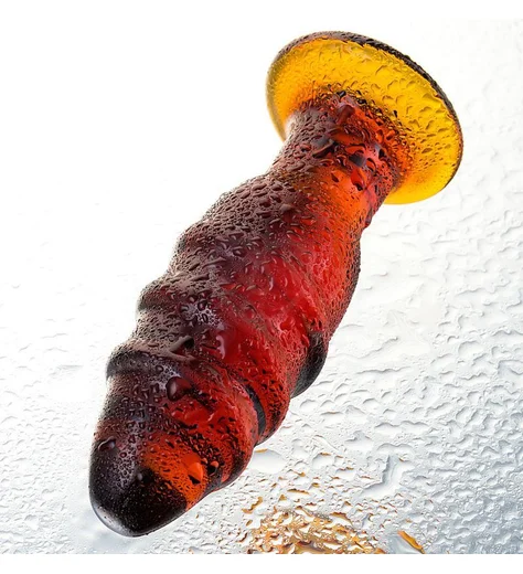 Стеклянная анальная пробка Sexus Glass Cinnamon фото 5