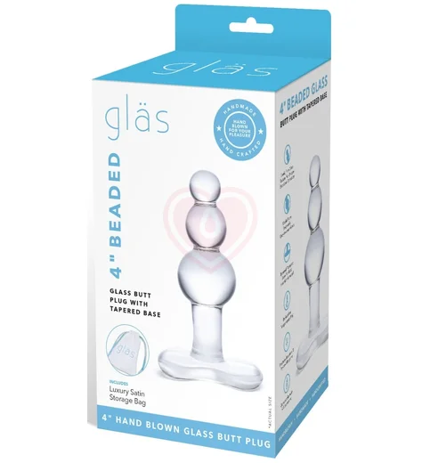 Стеклянная ёлочка Glas Beaded прозрачная фото 3