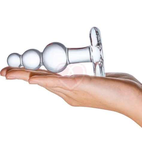 Стеклянная ёлочка Glas Beaded прозрачная фото 6