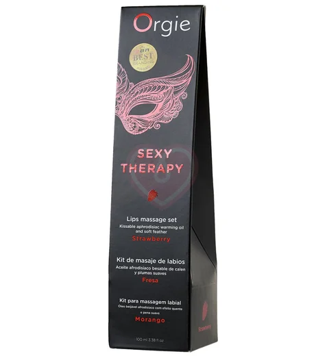 Масло для оральных ласк Orgie Lips Massage Set со вкусом клубники 100 мл фото 4