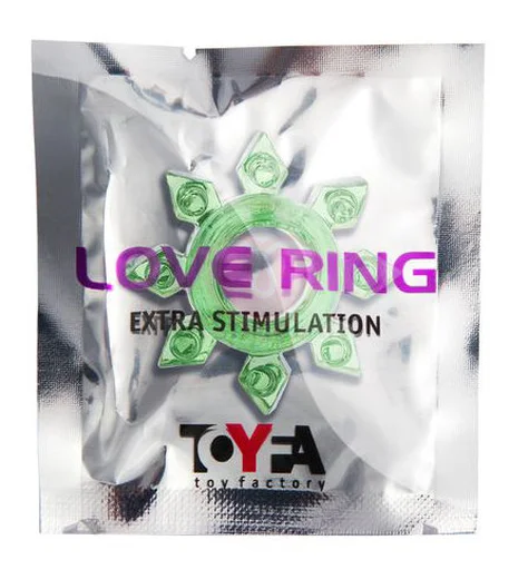 Кольцо эрекционное Toyfa Love Ring снежинка зеленое фото 2
