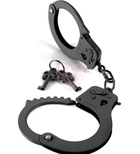 Дизайнерские металлические наручники Designer Cuffs черные фото 2