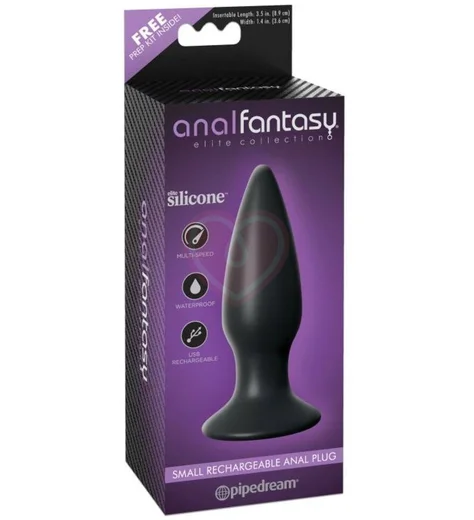 Анальная вибропробка Small Rechargeable Anal Plug малая черная фото 3