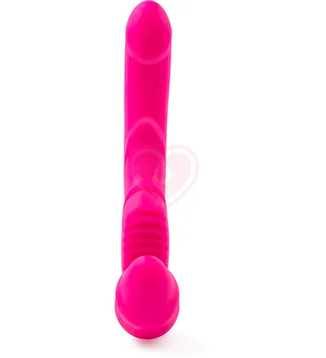 Безремневой вибрострапон с пультом Strapless Together розовый фото 6