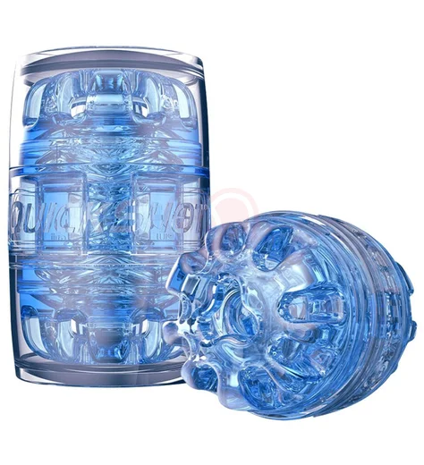 Сквозной мастурбатор Fleshlight Quickshot Turbo Blue Ice голубой фото 5