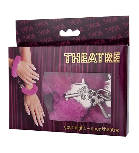 Наручники с мехом ToyFa Theatre Fur розовые фото 2