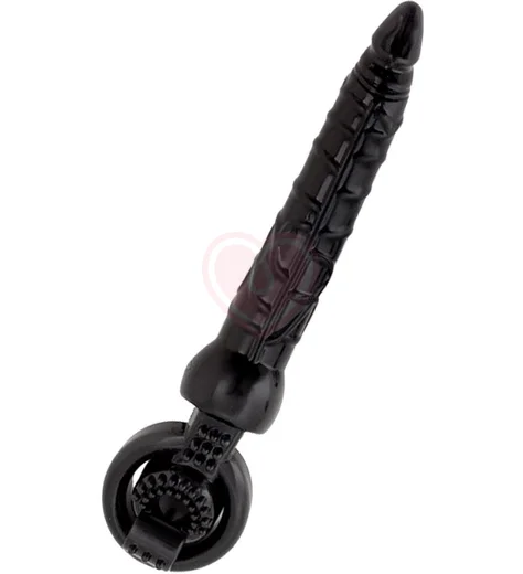 Насадка с вибрацией для двойного проникновения ToyFa Black&Red чёрная фото 4