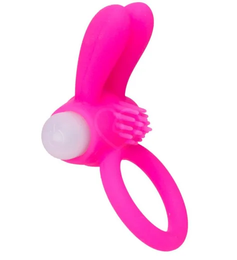 Виброкольцо с клиторальным стимулятором ToyFa A-Toys розовое фото 2