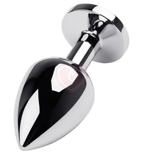 Анальная пробка с красным кристаллом ToyFa Metal фото 2