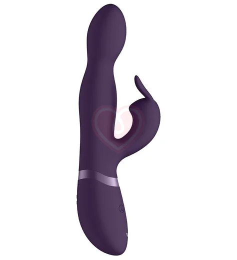 Вибратор Niva с ротацией и клиторальным стимулятором фиолетовый фото 2
