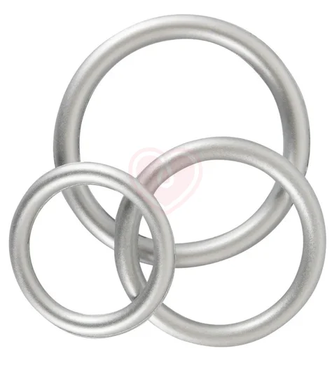 Набор из 3 эрекционных колец Metallic Silicone Cock Ring Set фото 3