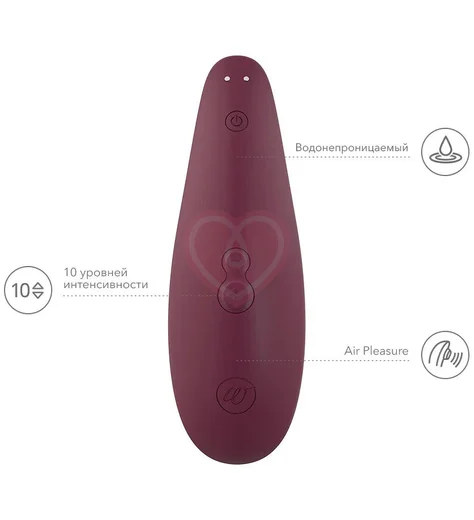 Бесконтактный клиторальный стимулятор Womanizer Classic 2 бордовый фото 4