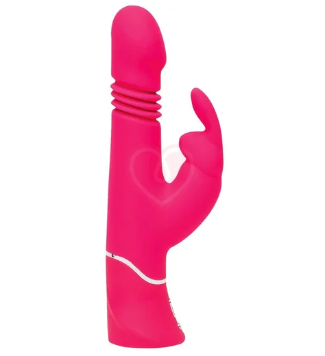 Вибратор с клиторальным стимулятором Happy Rabbit Thrusting Realistic розовый фото 2