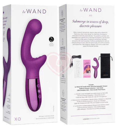 Вибратор для двойной стимуляции Le Wand XO фиолетовый фото 7