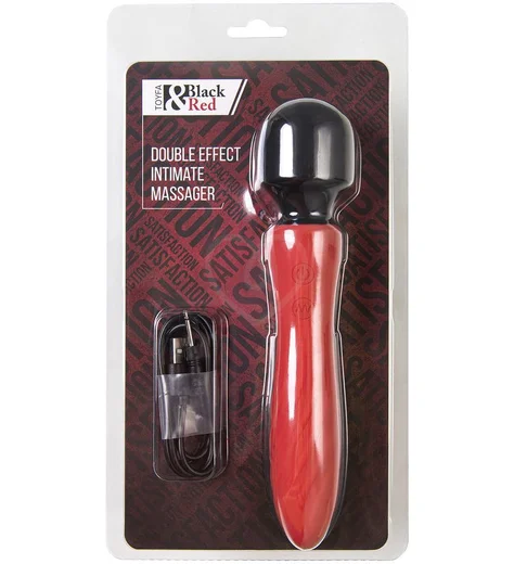 Двусторонний вибратор-массажёр Black Red by Toyfa красный с чёрным фото 5