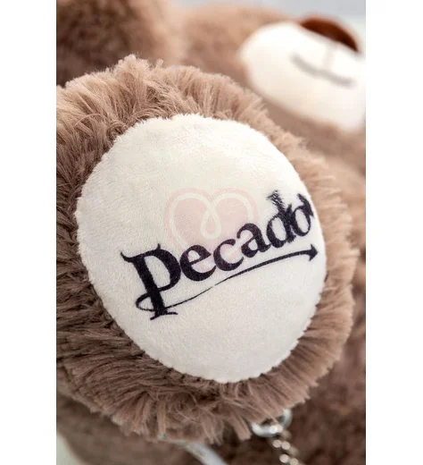 Розовый бондажный набор Pecado с коричневым медведем фото 2