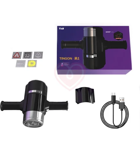 Интерактивный автоматический мастурбатор с нагревом и дистанционным управлением Tingon M1 чёрный фото 5