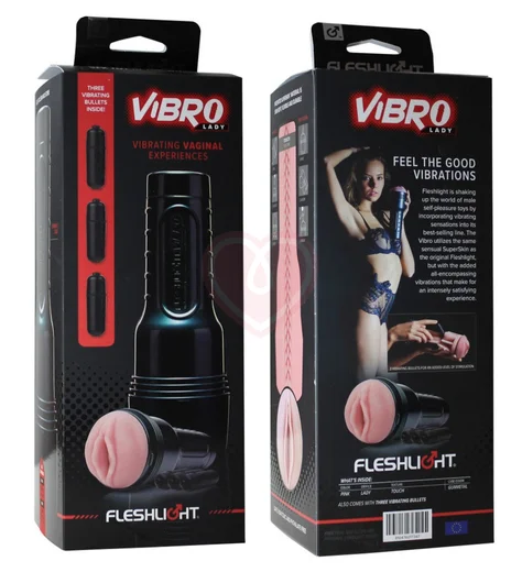Мастурбатор вагина с вибрацией Fleshlight Vibro Pink Lady с рельефом Touch фото 4