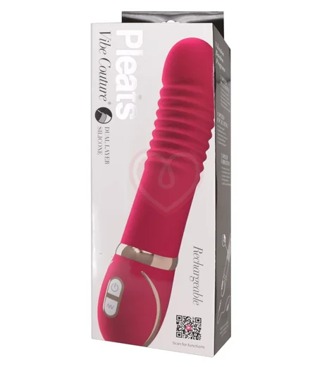 Вибратор с гибкой головкой для точки G Pleats розовый фото 5