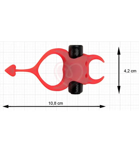 Эрекционное виброкольцо Маленький Демон Cockring Devol красный фото 4