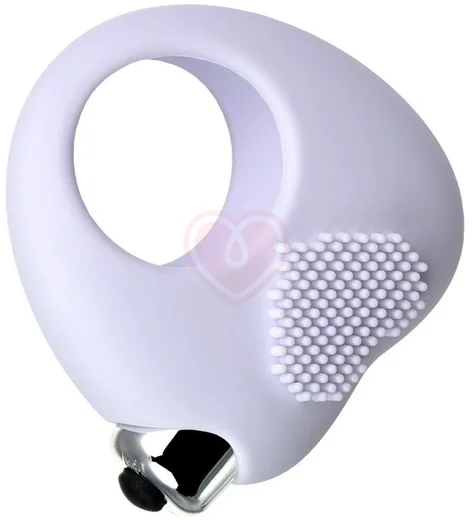 Виброкольцо сердечко для продления полового акта Jos Moys белое фото 4