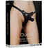 Регулирующийся страпон с рельефной насадкой Ouch! Delight Strap-On чёрный фото 3