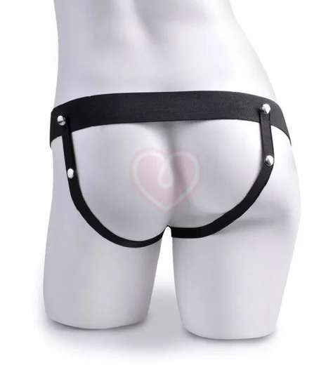 Полый страпон с функцией эякуляции Hollow Squirting Strap-On with Balls Flesh 21 см телесный фото 3