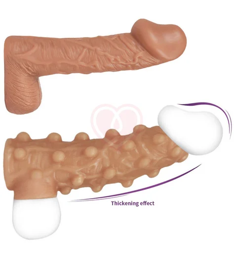 Насадка с открытой головкой и бугорками Kokos Nude Sleeve NS003-M фото 4