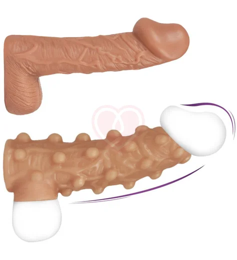 Насадка с открытой головкой и бугорками Kokos Nude Sleeve NS003-S фото 2