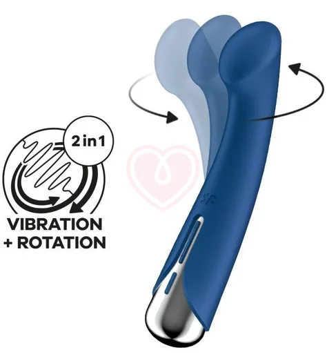 Вибратор для зоны G с ротацией Satisfyer Spinning G-Spot 1 синий фото 3