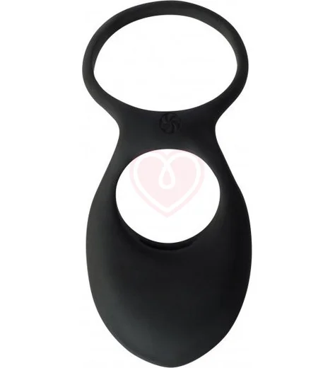 Двойное эрекционное кольцо с вибрацией Pure Passion Daydream чёрное фото 3