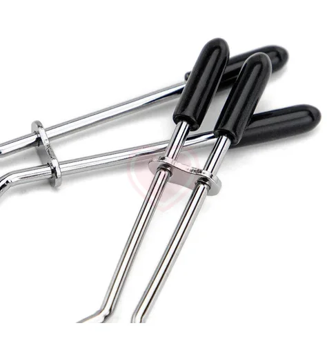 Зажимы на соски с подвесками-бусинами Kanikule серебряного цвета фото 3