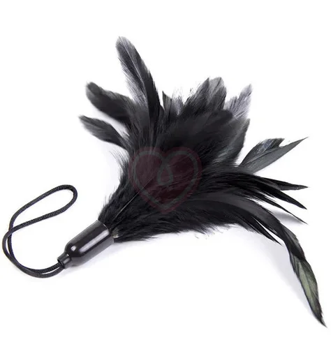 Перышко для ласк из натуральных чёрных перьев фото 2