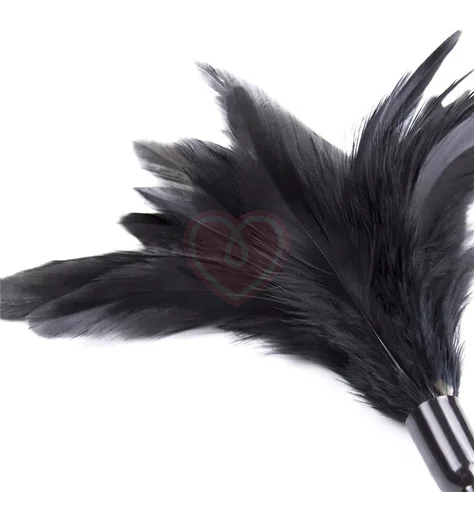 Перышко для ласк из натуральных чёрных перьев фото 4