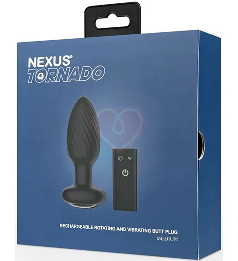 Анальная вращающаяся вибропробка Nexus Tornado Medium чёрная фото 5