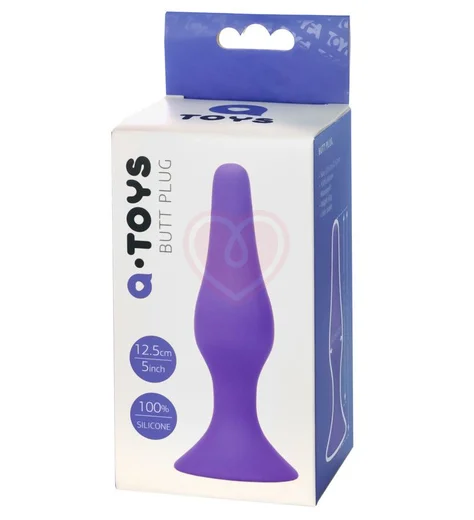 Силиконовая анальная пробка ToyFa A-Toys средняя фиолетовая фото 2