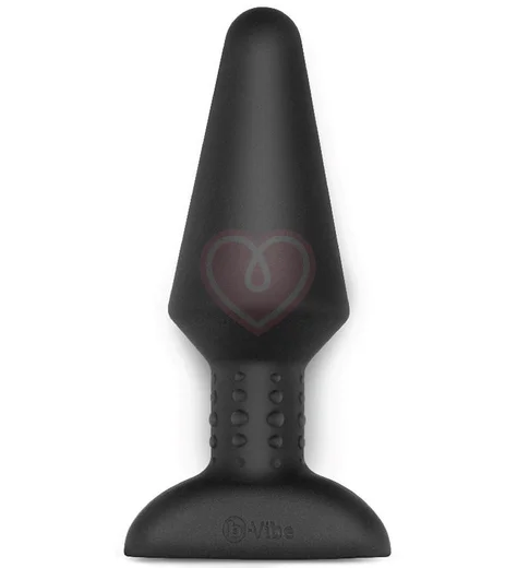 Большая вибропробка с ротацией b-Vibe Rimming Plug XL чёрная фото 2