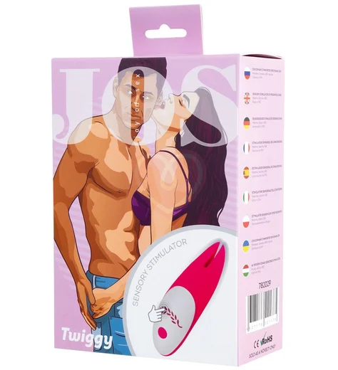 Минивибратор с раздвоенным кончиком JOS Twiggy розовый фото 5