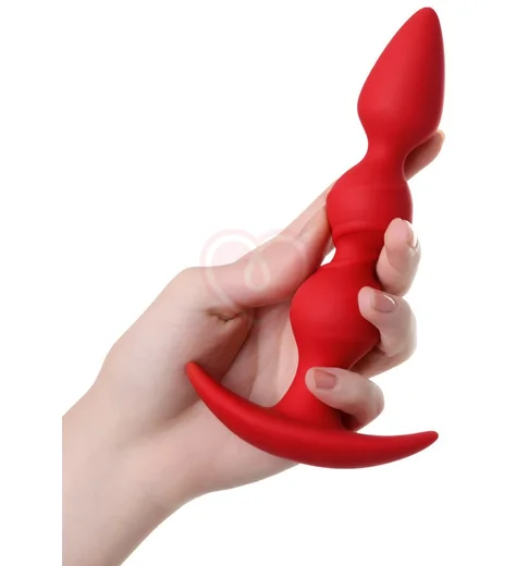 Анальный стимулятор с шариками ToDo Trio красный фото 2